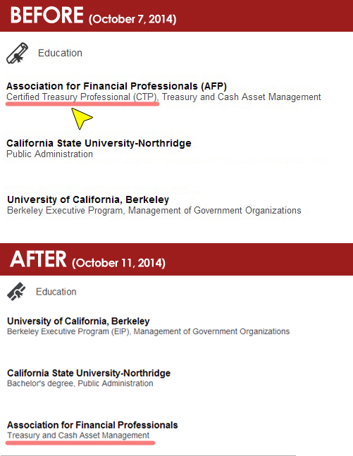 David Gevorkyan’s educational background as presented in Linkedin profile