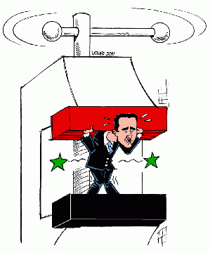 Bashar al-Assad under pressure (image by Wikipedia (commons.wikimedia.org))